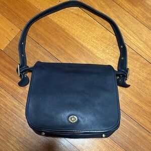 Vintage Coach Stewardess bag dark blue